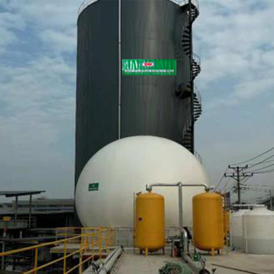 Biodigesterの牛肥料からの生物ガス発電所のバイオガスの生産