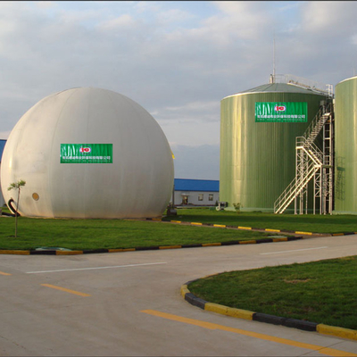 Biodigesterの牛肥料からの生物ガス発電所のバイオガスの生産